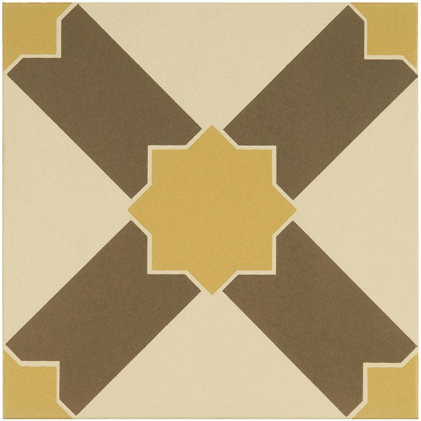 Odyssey Alhambra Summer Yellow and Regency Bath on White Tile