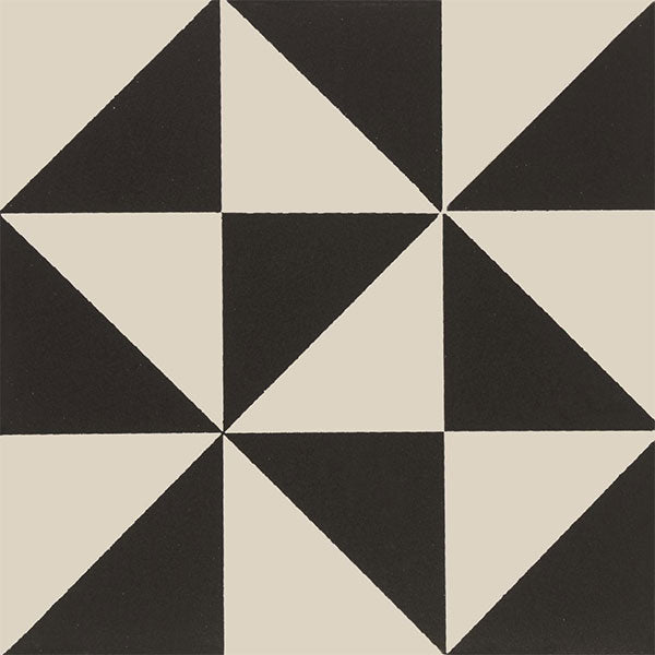 Odyssey Avignon Black on Dover White Tile