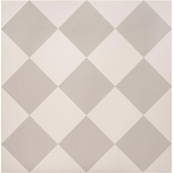 Odyssey Harlequin Large Grey on Chalk Tile