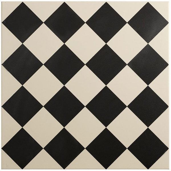 Odyssey Harlequin Small Black on Chalk Tile