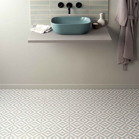 Odyssey Penshaw Teal on Chalk Tiles