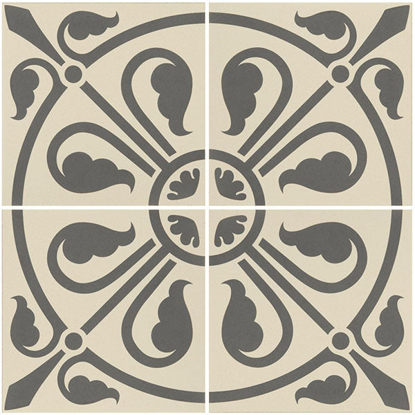 Odyssey Phoenician Denim on Dover White Tiles, pattern repeat