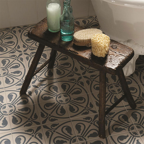 Odyssey Phoenician Denim on Dover White Tiles