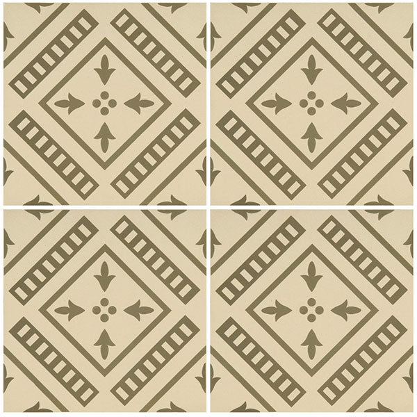 Odyssey Pompeii Dublin on White Tiles, pattern repeat