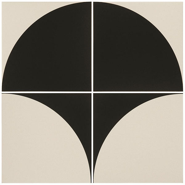 Odyssey Tao 1 Black on Dover White x 2 Tiles, Tao 2 Black on Dover White x 2 Tiles