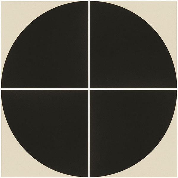 Odyssey Tao 1 Black on Dover White x 4 Tiles