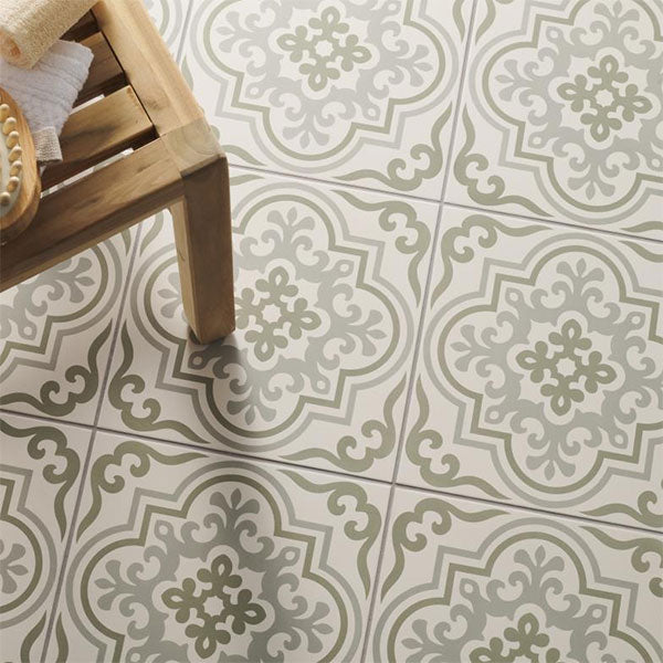 Odyssey Vogue Green on Chalk Tiles