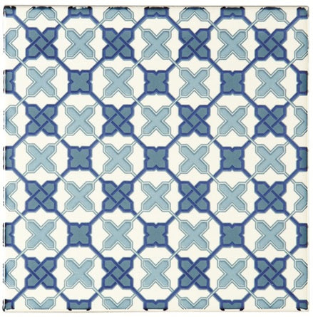 Odyssey Blue Tapestry Filigree Blue 15.2 x 15.2cm