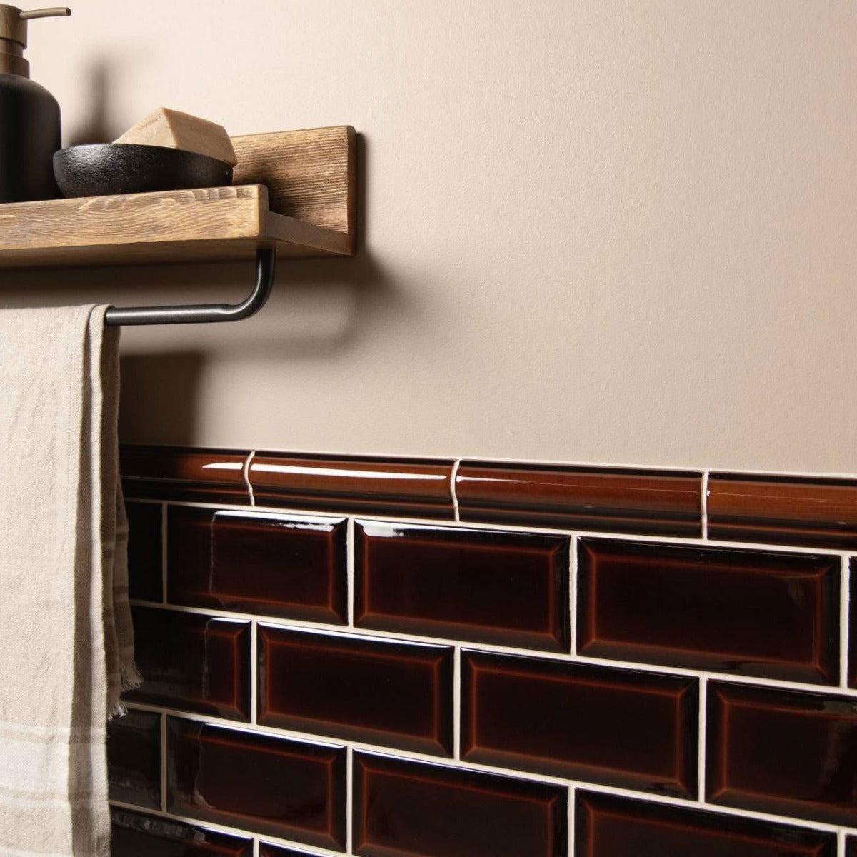 Original Style Albert Teapot Brown Borders