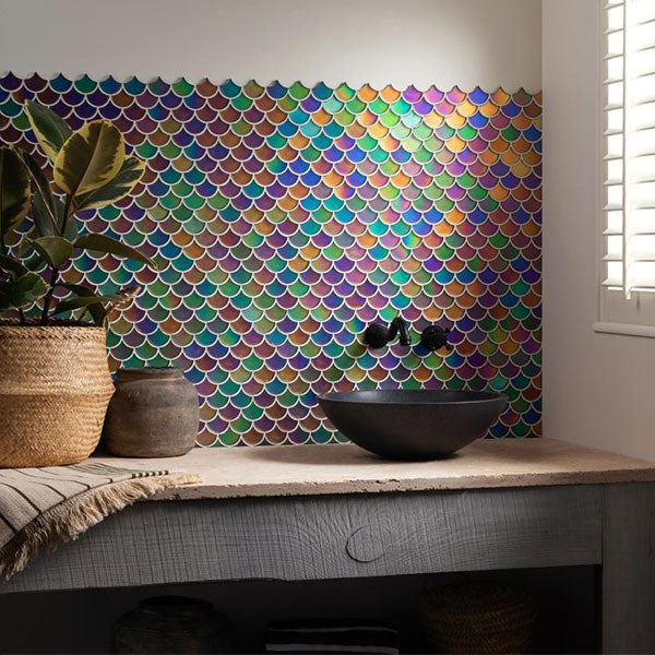 Original Style Aqua Scale Frosted Mosaics