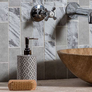 Original Style Bianco Marble Brickbond Mosaics