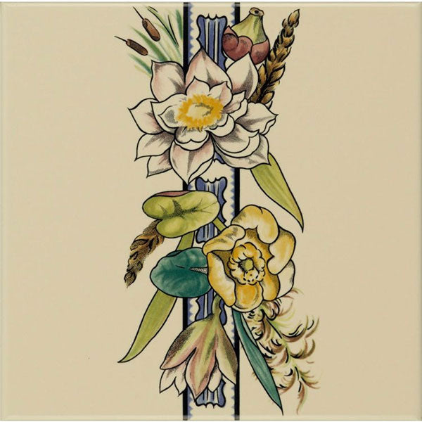 Original Style Birds & Butterfly Border Tile 1