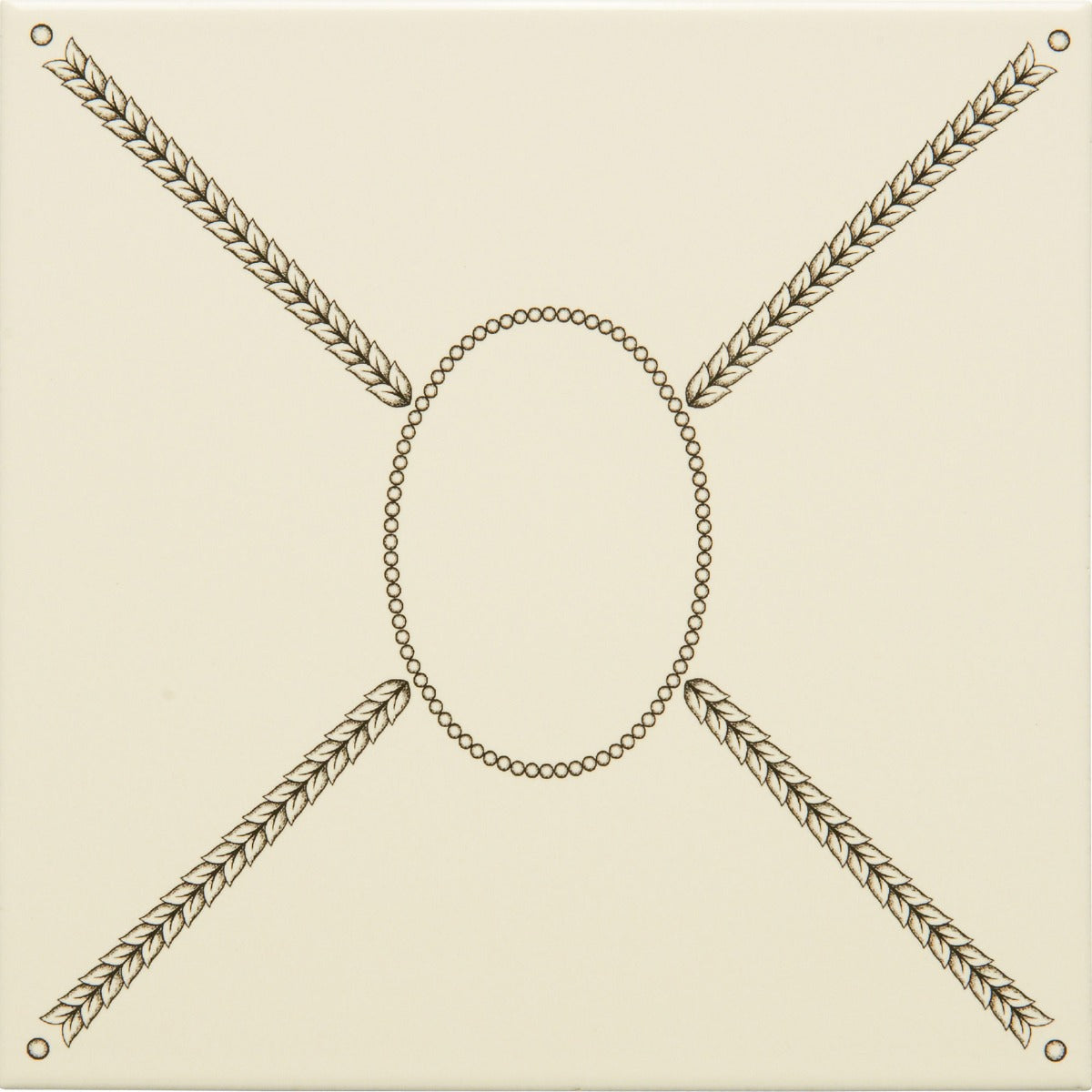 Original Style Cartouche Charcoal Grey on County White Tile