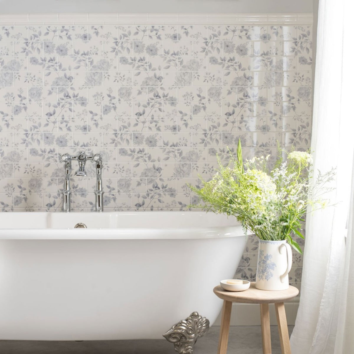 Original Style Cottage Garden Brickbond Blue Panels