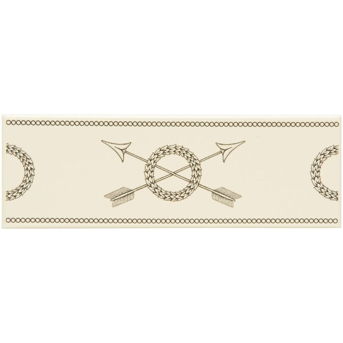 Original Style Crossed Arrows Charcoal Grey on County White Border