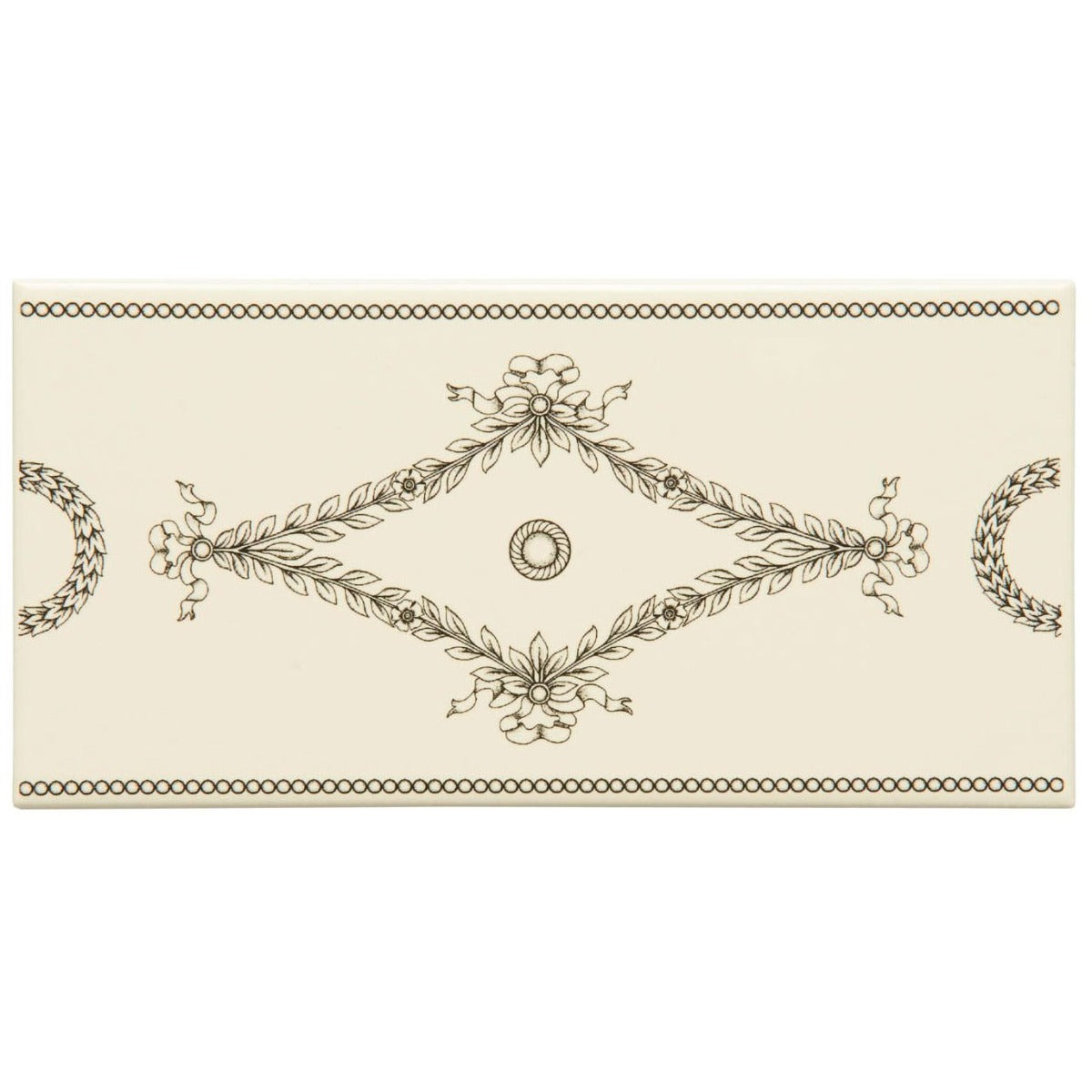 Original Style Diamond Swag Charcoal Grey on County White Border