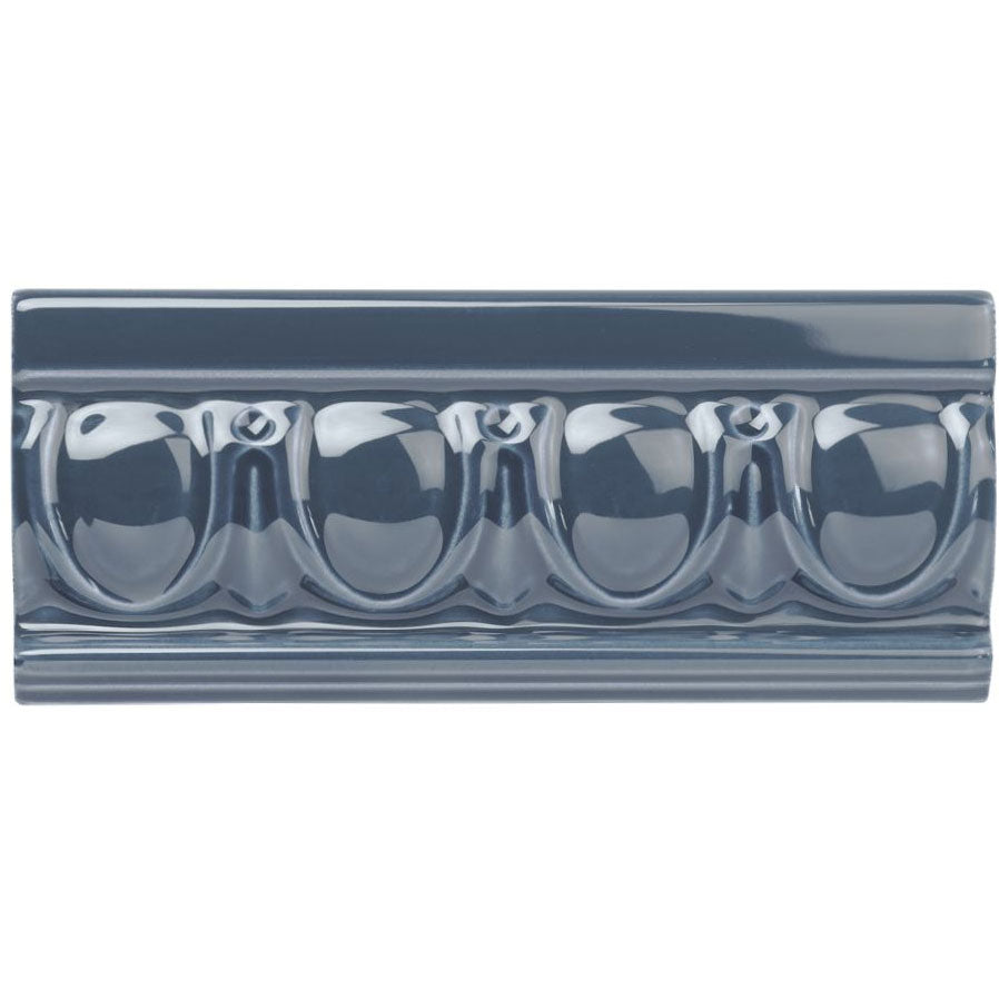 Original Style Egg & Dart Ascot Blue Border