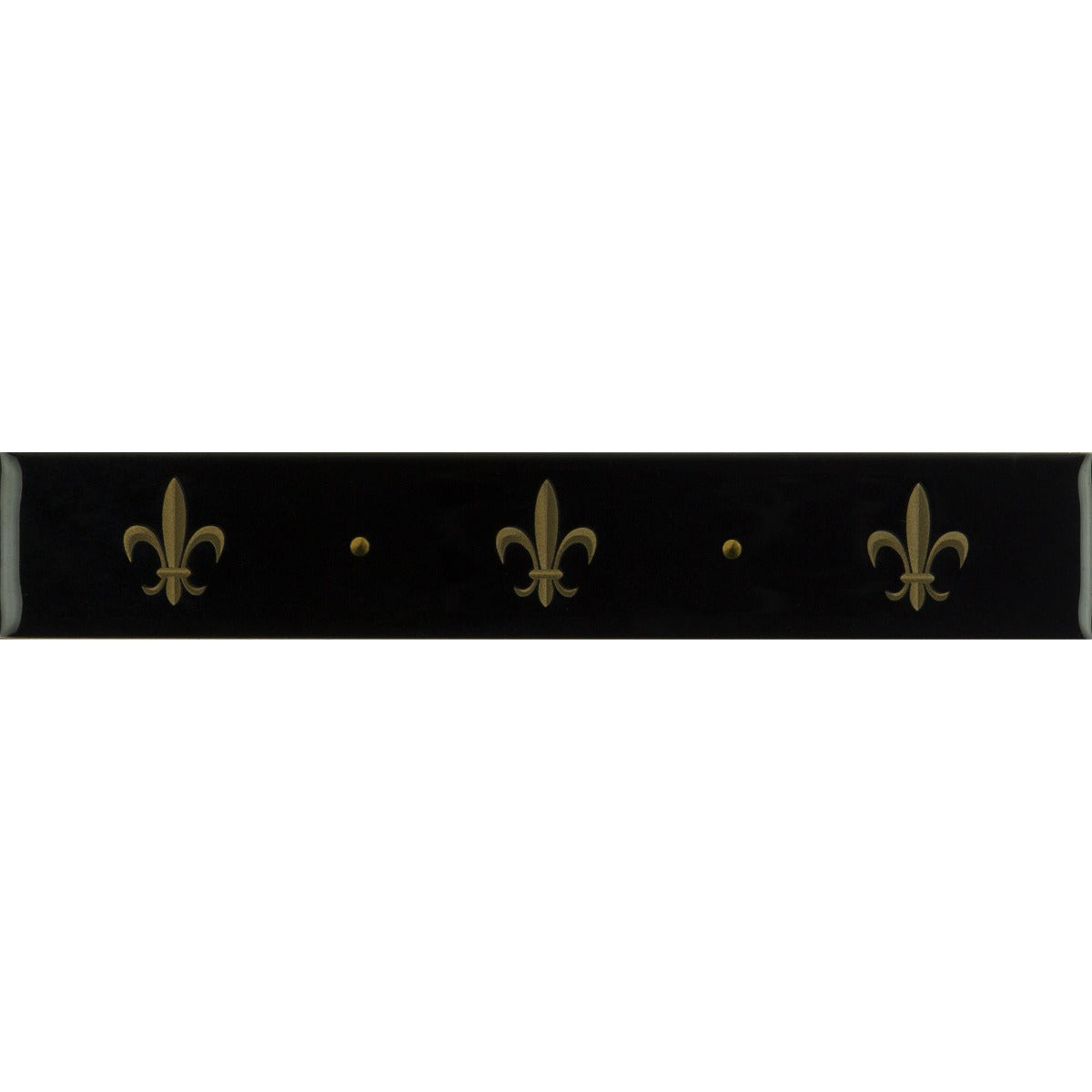 Original Style Fleur de Lis Gold on Jet Black Border