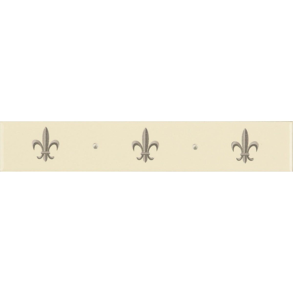 Original Style Fleur de Lis Platinum on County White Border
