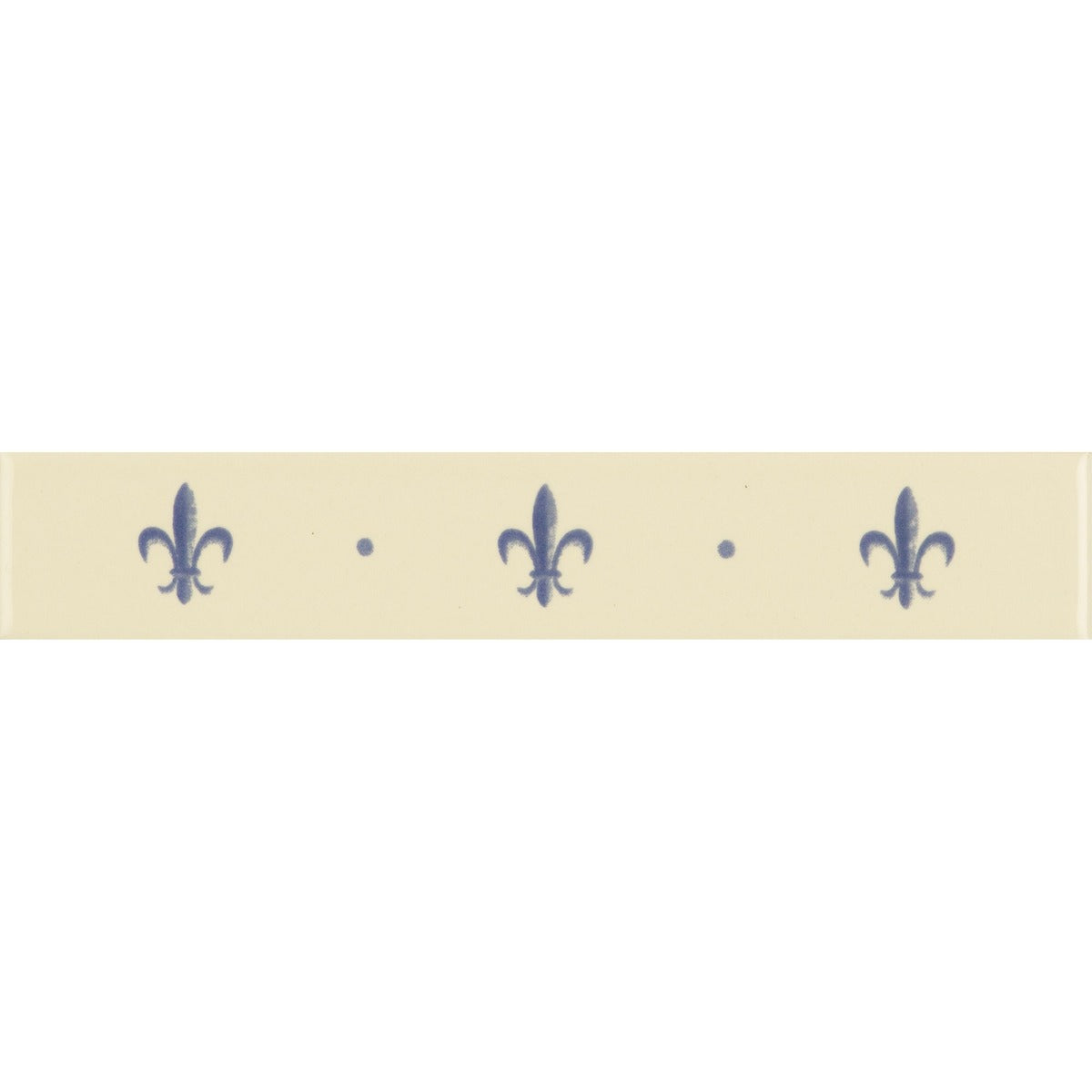 Original Style Fleur de Lis Royal Blue on County White Border