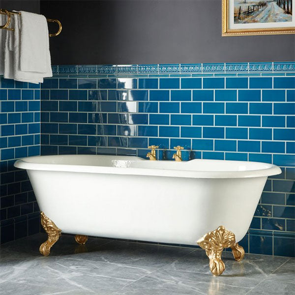 Original Style Half Field Tile Baroque Blue