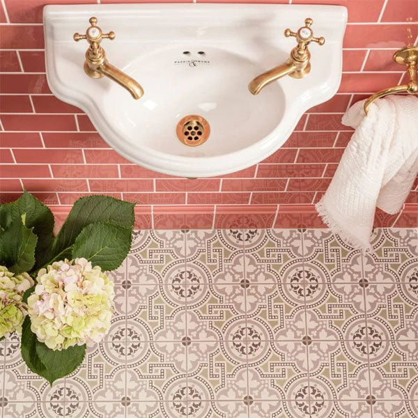 Original Style Half Field Tile Duchy Pink