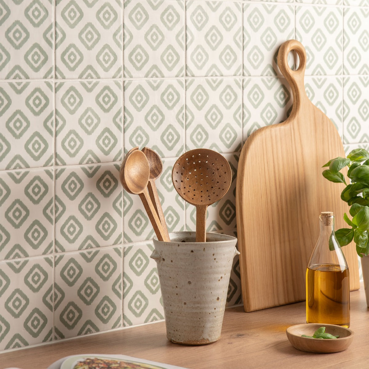 Original Style Jacquard Sage Tiles