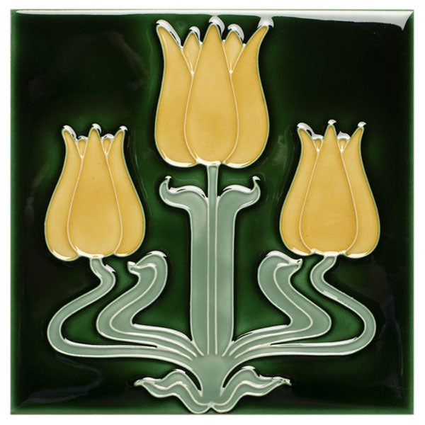 Original Style Lafleur on Victorian Green Tile