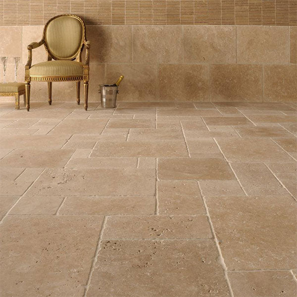 Original Style Levantine Ivory Unfilled & Tumbled Travertine tiles