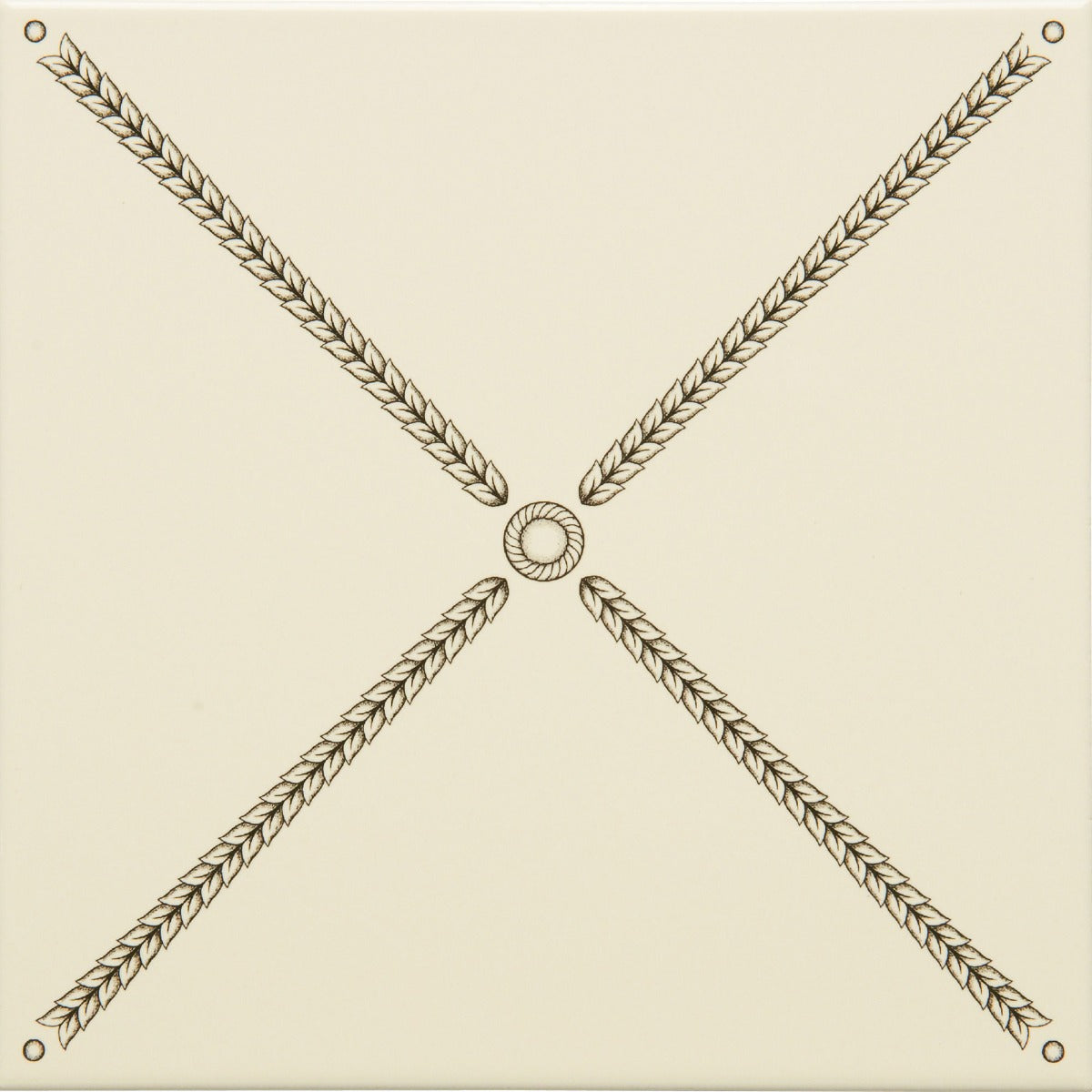 Original Style Pearl Trellis Charcoal Grey on County White Tile