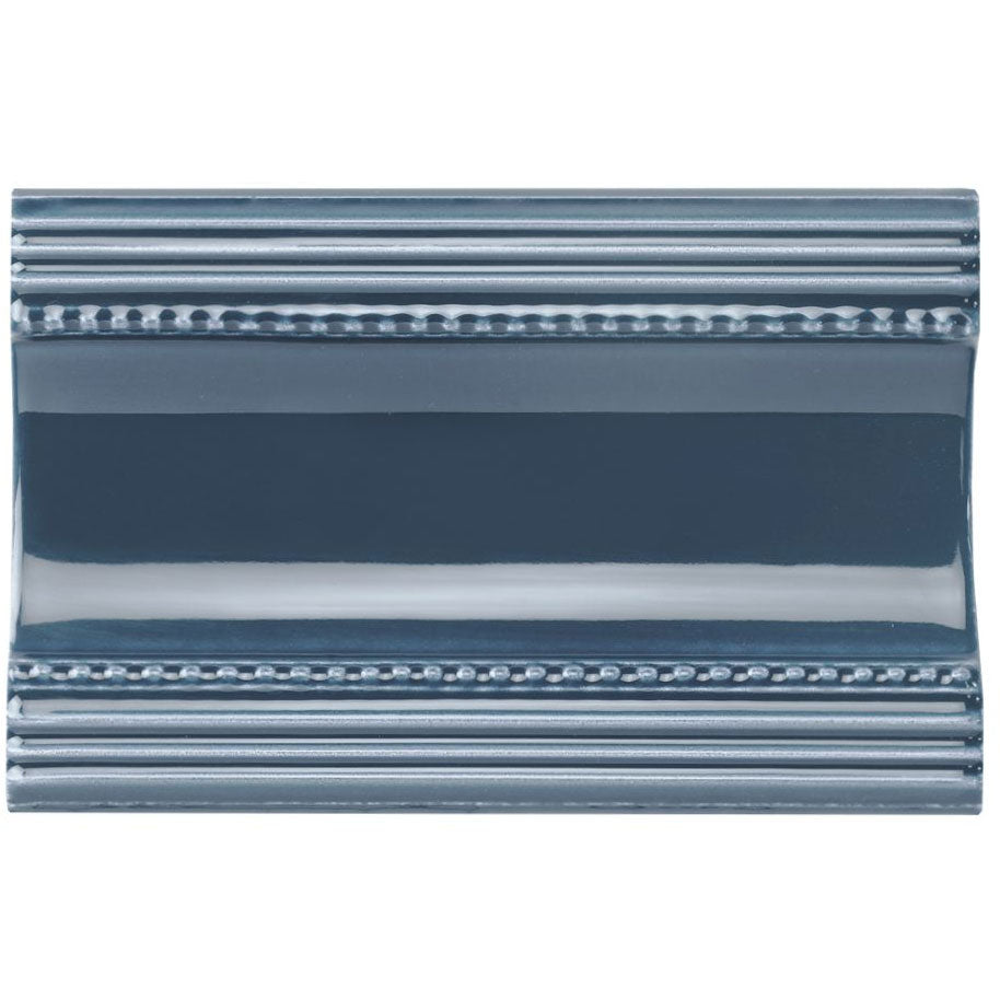 Original Style Plain Cornice Ascot Blue Border