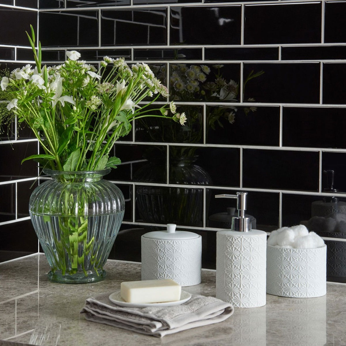 Original Style Rectangle Tiles Jet Black