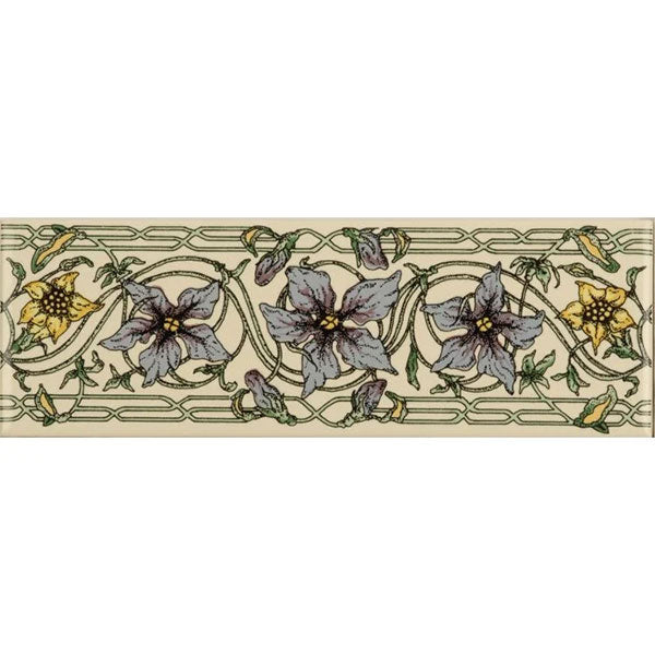 Original Style Trailing Periwinkle Blue Border Tile