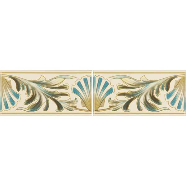 Original Style W B Simpson Shell Frieze Border 2-tile Set