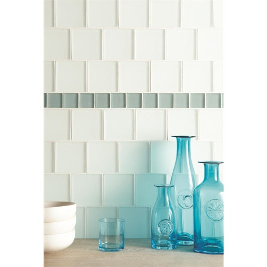 Original Style Arctic Frosted Glass Tiles 10 x 10cm