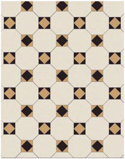 Original Style Arundel 3 Colour Pattern (White/Black/Old London)