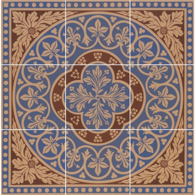 Original Style Disraeli Blue 9-Tile Set