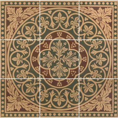 Original Style Disraeli Green 9-Tile Set