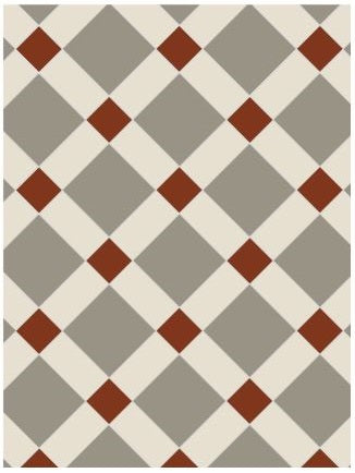 Original Style Falkirk Pattern (Holkham Dune, White & Red)