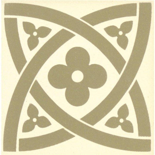 Original Style Galway Motif Pale Green on White