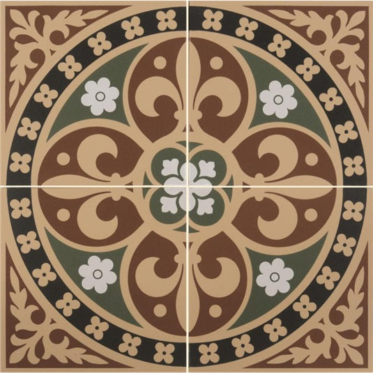 Original Style Gladstone Green/Red 4-Tile Set