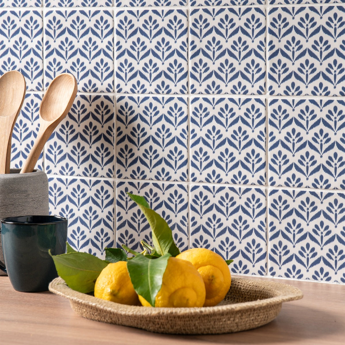 Original Style Jacquard Indigo Tiles