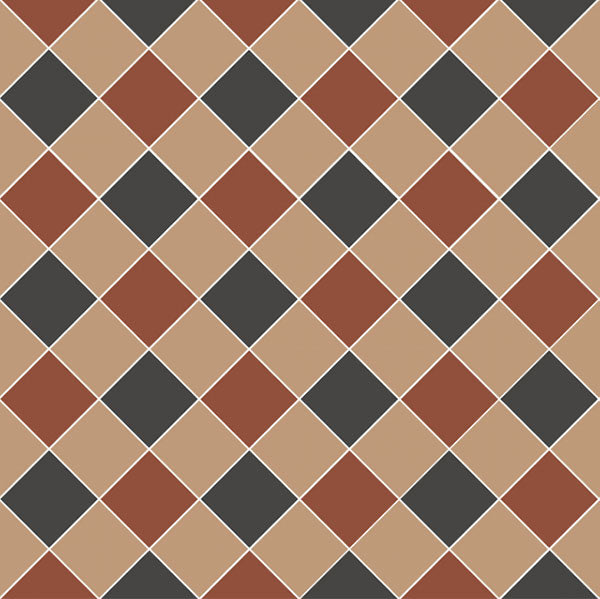 Original Style Dorchester Pattern - Black, Red and Old London