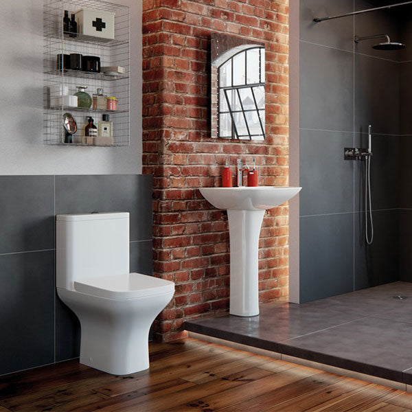 Piccadilly 1TH Basin & Full Pedestal 560 x 450mm