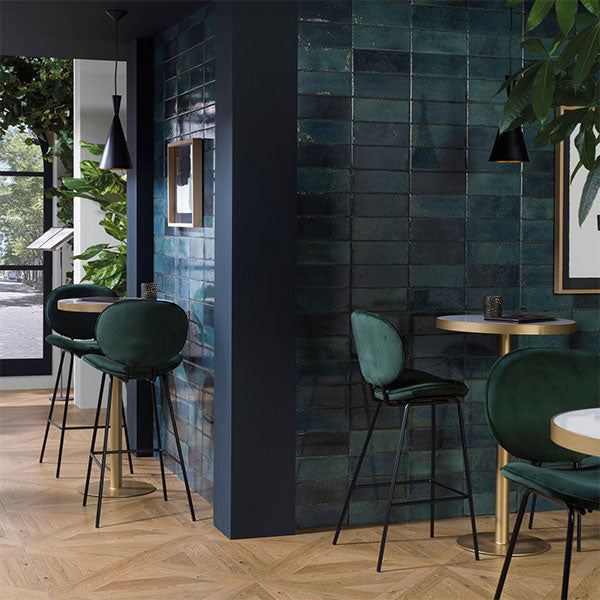 Porcelanosa Brick Vetri Blu Tiles