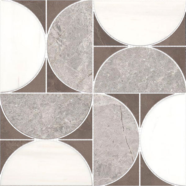 Porcelanosa Figure Spiral Dark Mosaic 29.9 x 29.9cm