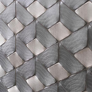 Porcelanosa Gravity Aluminium Braid Metal Titanium Mosaics