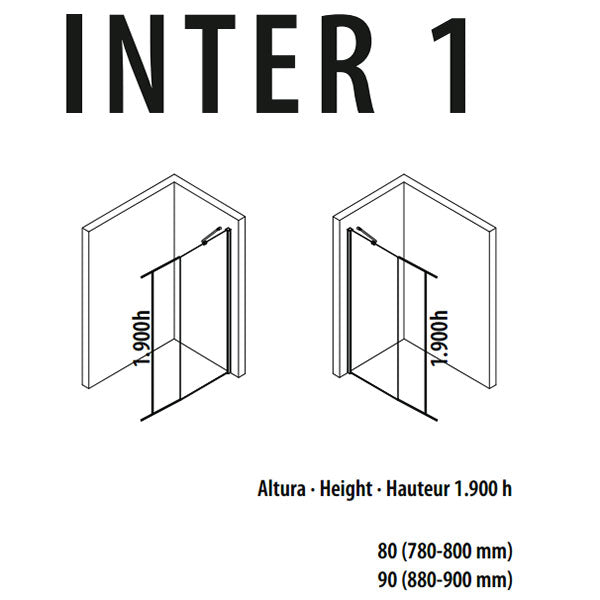 Porcelanosa Inter 1 Walk-In Shower Enclosure