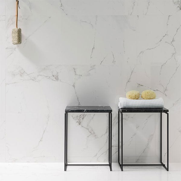 Porcelanosa Marmol Carrara Blanco setting