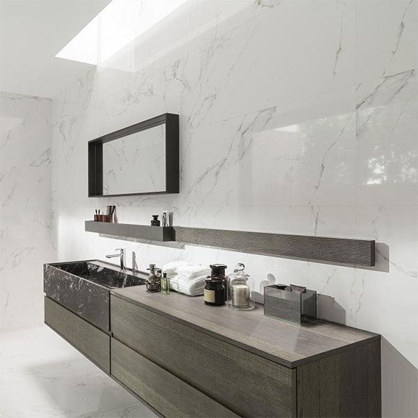 Porcelanosa Marmol Carrara Blanco setting